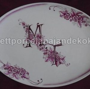 Nászajándék porcelán kínáló tál
