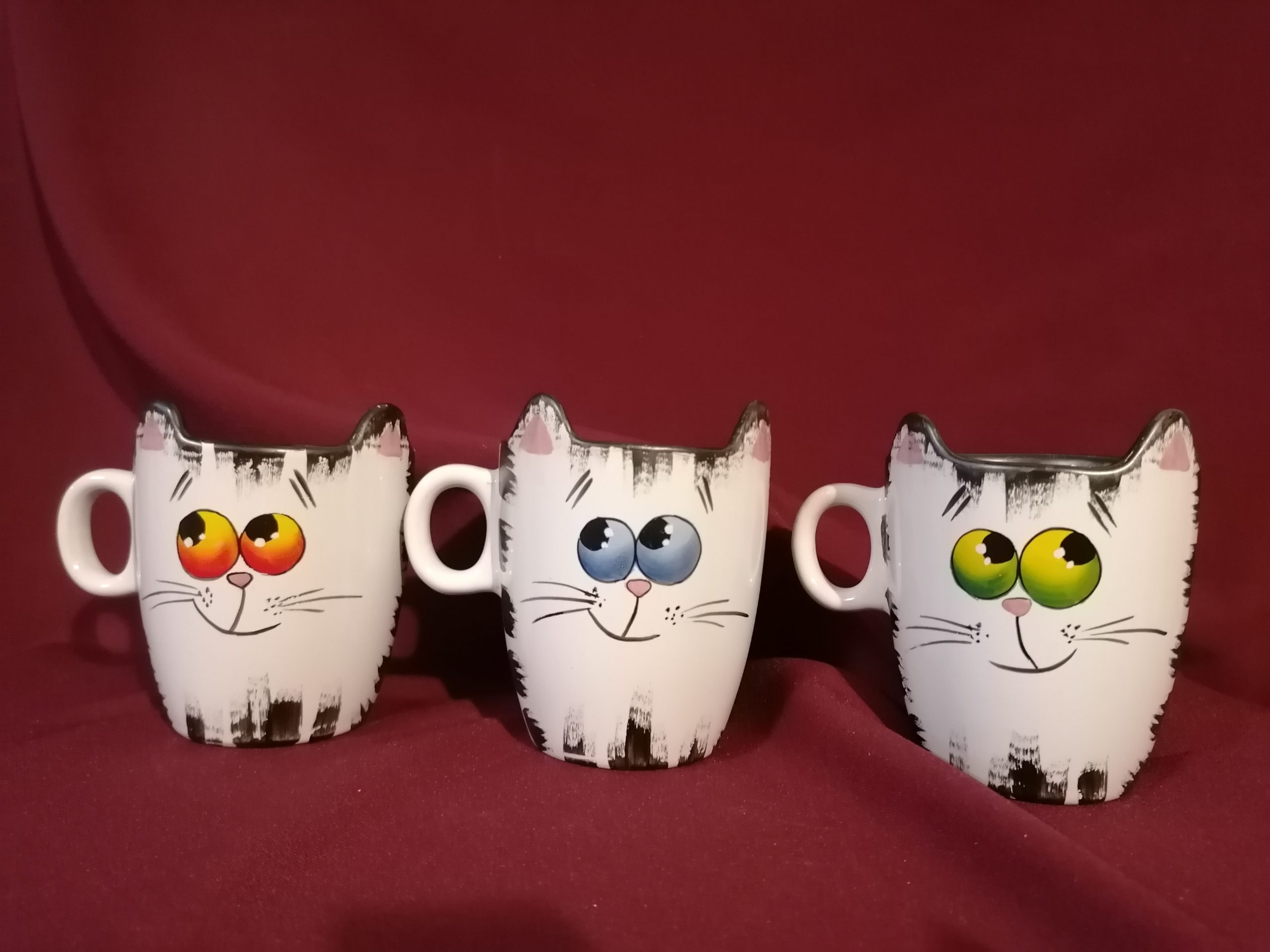 Macskafüles bögre kézzel festve - Image 2