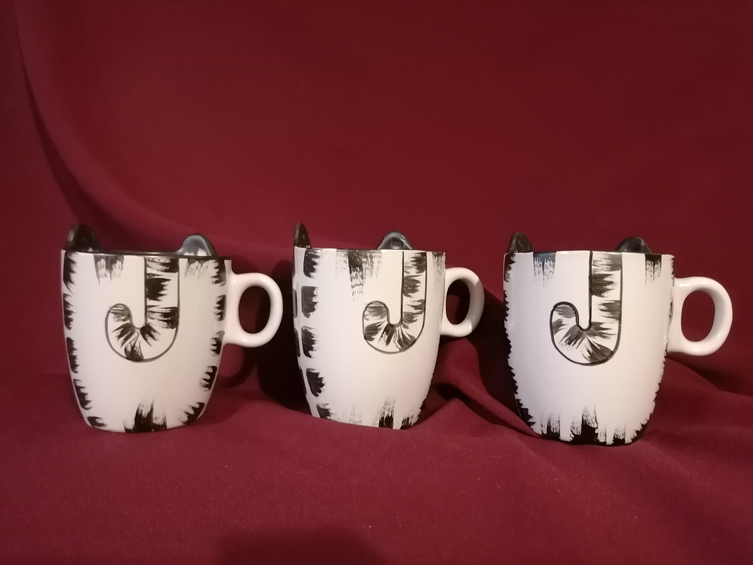 Macskafüles bögre kézzel festve - Image 4