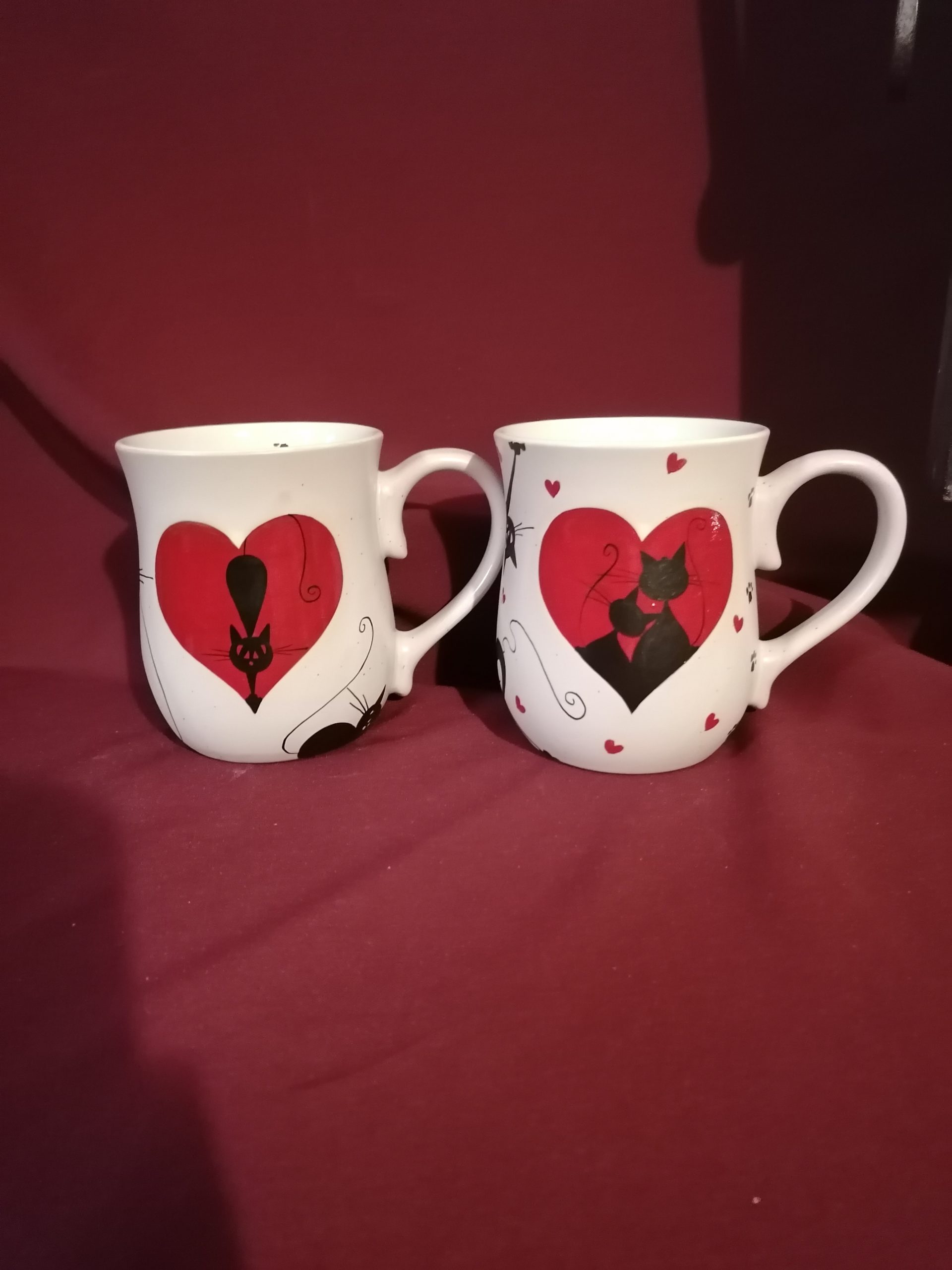 Fekete macskás óriás bögre