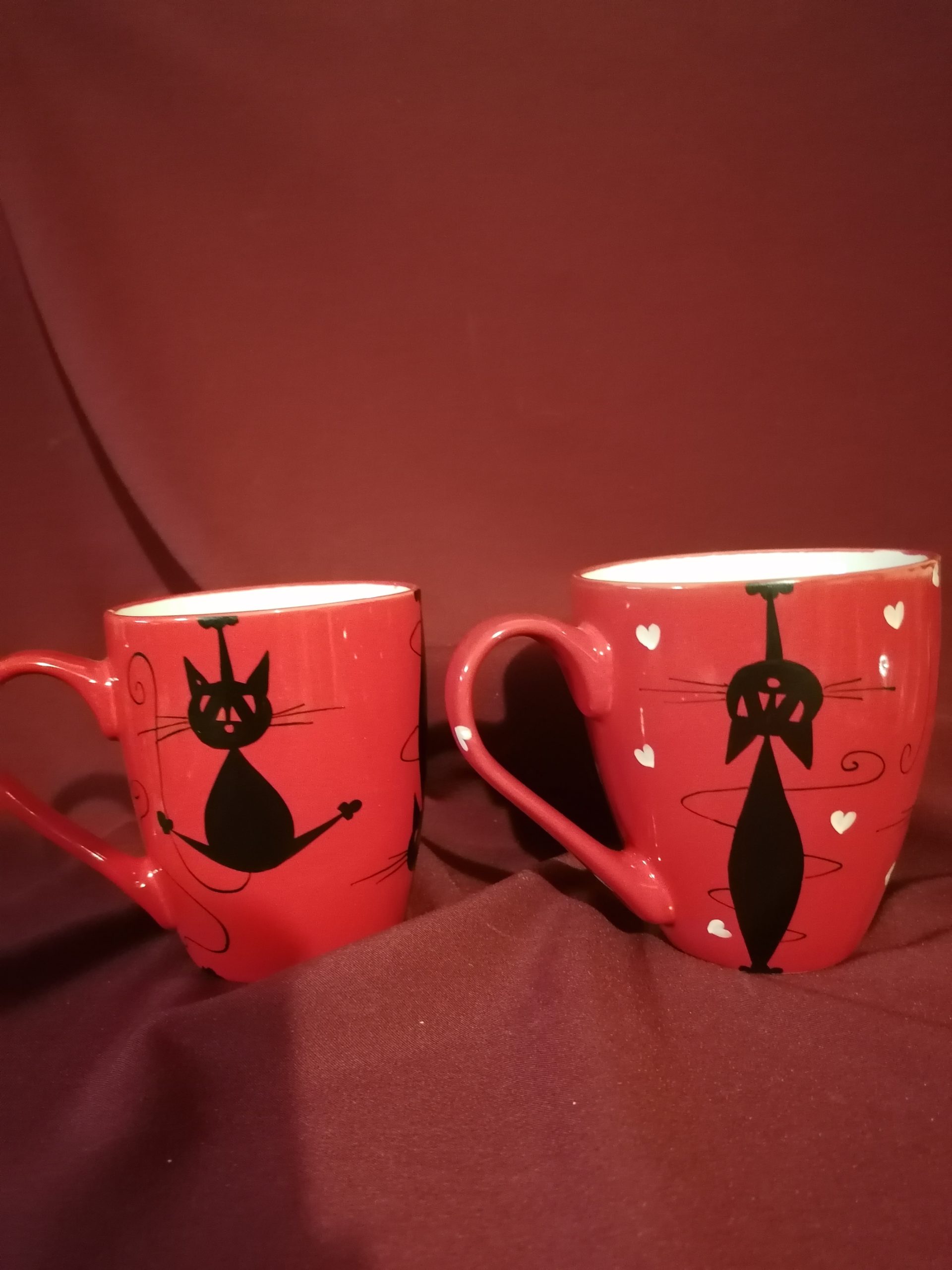 Macskás jumbo bögre kézzel festve, 4,5 dl-es - Image 3