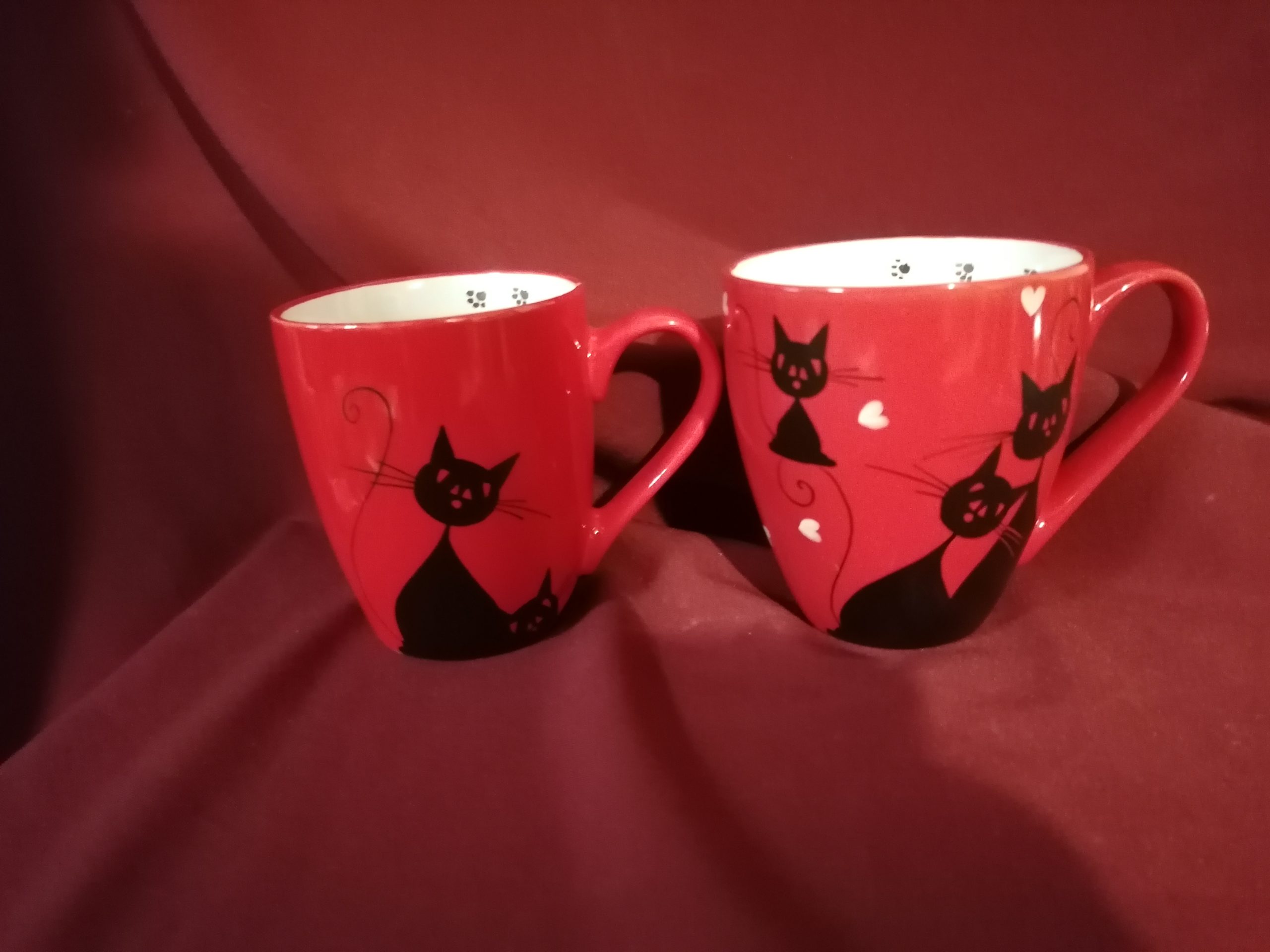 Macskás jumbo bögre kézzel festve, 4,5 dl-es - Image 4