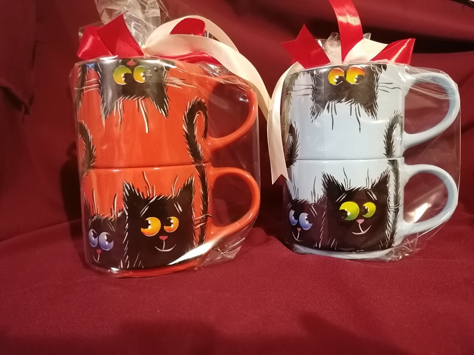 Macskás páros bögre színes alappal - Image 2