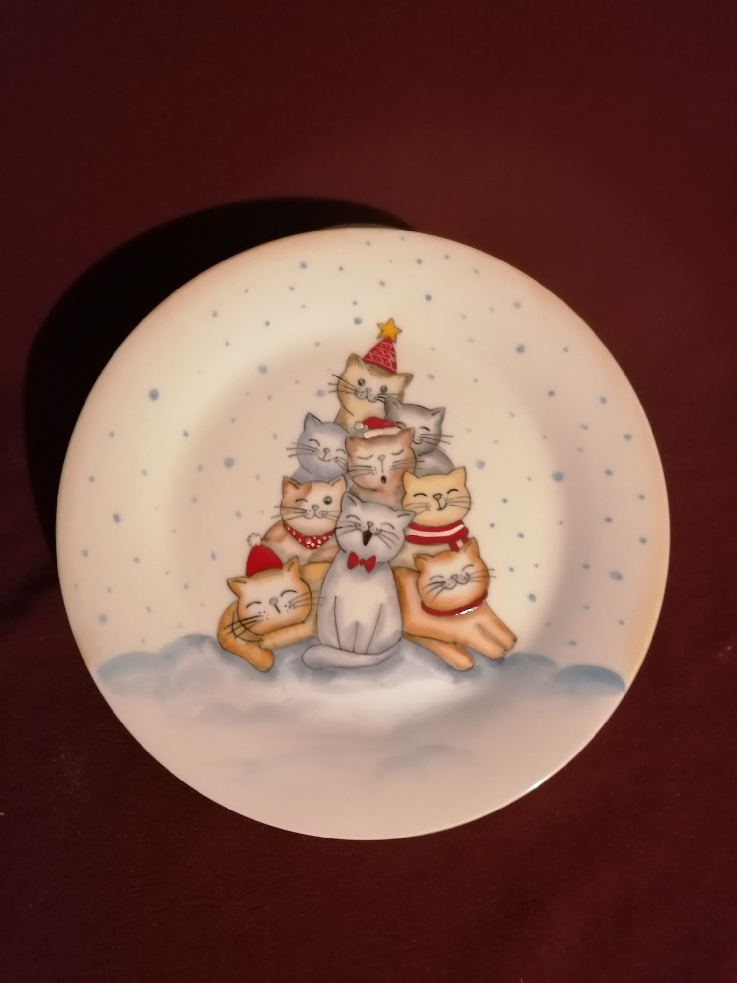 Macskamintás tányér