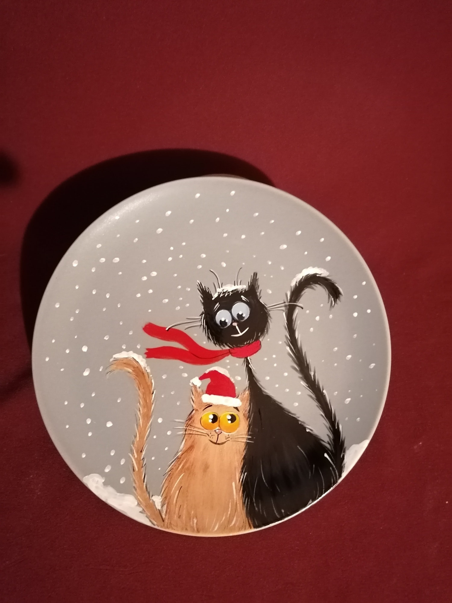 Macskás karácsonyi mintás ajándék