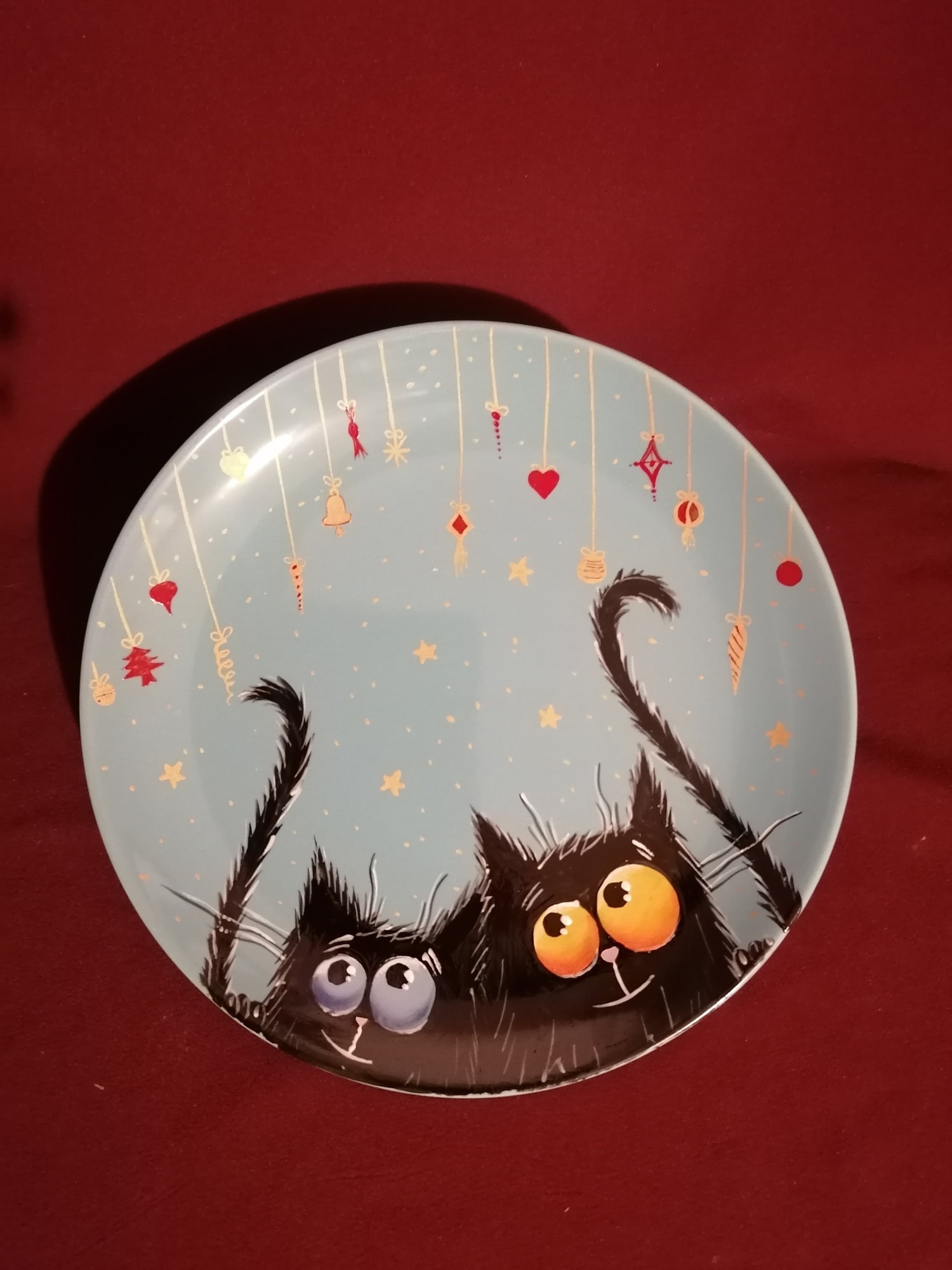 Macskás karácsonyi mintás ajándék