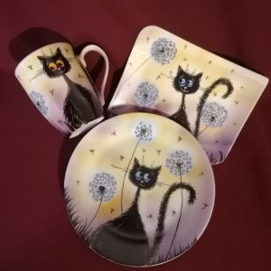 Bolondos cicás tányér szett.