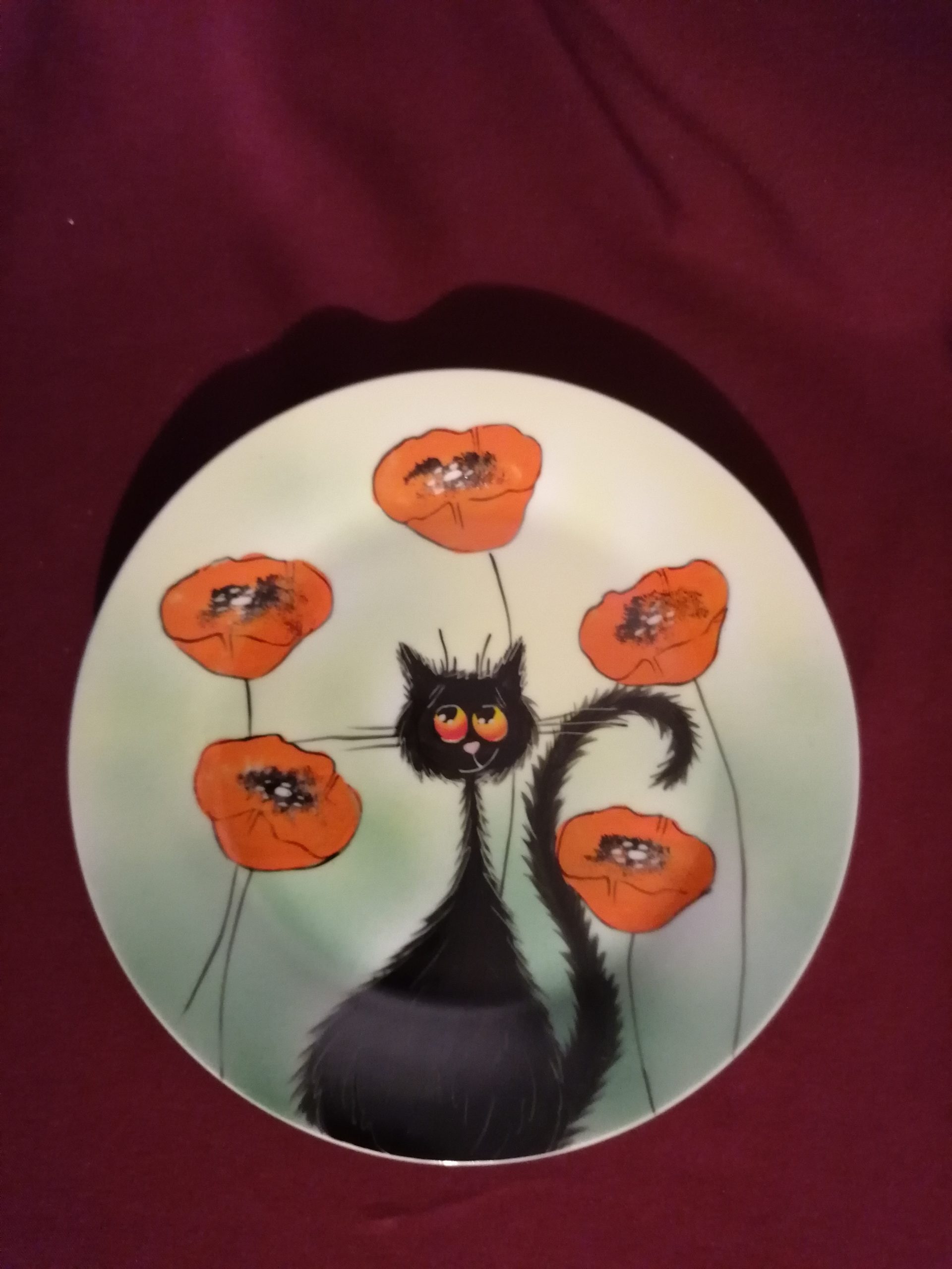 Bolondos cicás desszertes porcelán tányér - Image 3