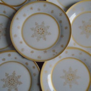 hópelyhes karácsonyi porcelán