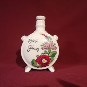 Esküvői szülőköszöntő ajándék porcelán kulacs kalocsai mintával