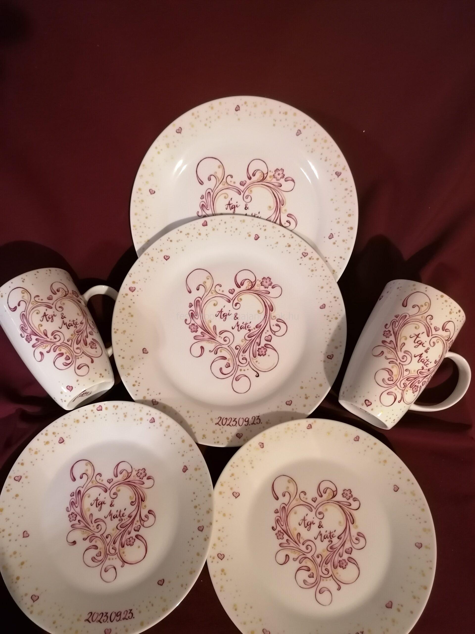 Nászajándék porcelán készlet