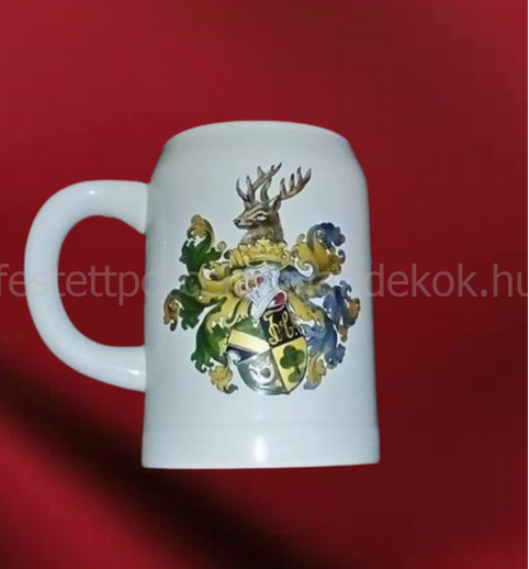 Festett korsó címerrel